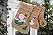 Zilo Novelties Burlap Christmas Stockings, Large Burlap Stockings for Christmas with Snowman, Reindeer & Santa (3)