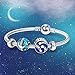 DALARAN Sterling Silver Moon Star Charms for Bracelet Blue Starry Sky S925 Bead Charm