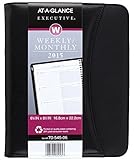 AT-A-GLANCE Executive Weekly and Monthly Appointment Book 2015,  6.88 x 8.75 Inch Page Size, Black (70-545-05)