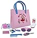 Calaqai My First Purse - Pretend Play Purse Set for Girls with Handbag, Flip Phone Car Keys, Kids Credit Card, Hair Comb, Mirror, Sun Glasses & Camera - Great Educational Toy for Fun & Learning