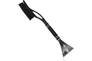 LSKASELUE Car Snow Brush and Ice Scrapers, 24 Inch Detachable Ice Scraper and Brush with Ergonomic Foam Grip, Universal Snow 