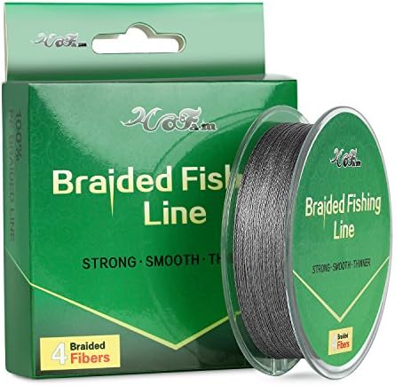 Braided Fishing Line Gray 15LB 150YDS for Lure Fishing, Saltwater Fishing, Freshwater Fshing, Surf Fishing, Ice Fishing, Trout Fishing or Bass Fishing