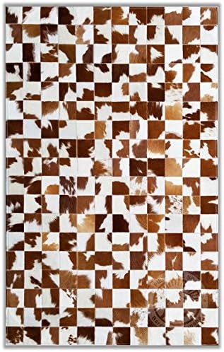 Sunshine Cowhides Cowhide Rug Patchwork Brown & White - Premium Quality from Pieles del Sol (6x8' 180 x 240 cm)