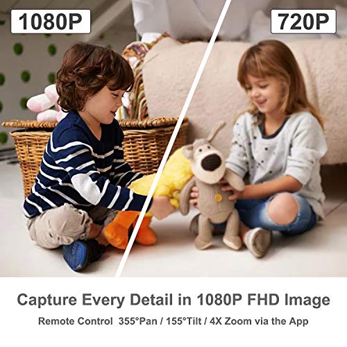 Wireless Home Security Camera 1080P, TBMax Pet Camera with Two-Way Audio/IR Night Vision/Motion Detection - WiFi Surveillance Camera for Home/Elder/Baby Monitor