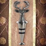 Thirstystone Wine Stopper, Deer, Silver
