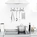 Wall Mount Coat Hooks [2 Pack] Coat Rack Hooks with 15 Hooks Stainless-steel Metal Coat Robe Hat Clothes Hanger Hooks For Bathroom Kitchen Office
