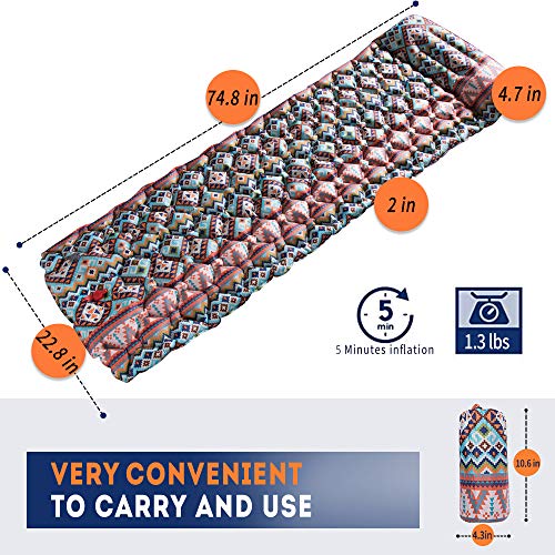 Wolf Walker Unique Sleeping Pad for Camping, Ultralight Sleep Mat with