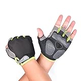 Assion-ly Cycling Gloves With Shock-absorbing Gel Silicone Pad Half Finger Bicycly Gloves Bike Gloves (Black, Medium)
