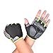 Assion-ly Cycling Gloves With Shock-absorbing Gel Silicone Pad Half Finger Bicycly Gloves Bike Gloves (Black, Medium)