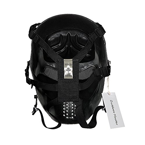 OutdoorMaster Full Face Airsoft Mask with Eye Protection Lenses Black