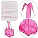 YaeloDesign Shower Caddy Portable Bathroom Mesh Tote Organizer with 7 Storage Compartments Pink