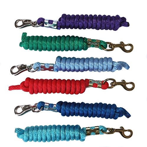 Ravenox Lead Ropes for Horses | 5/8-Inch MFP Rope Horse Lead (Red-Bull Snap)