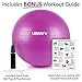 URBNFit Exercise Ball - Yoga Ball in Multiple Sizes for Yoga, Pilates, Pregnancy, Stability - Anti-Burst Swiss Balance Ball w/Quick Pump – Office Ball Chair for Home and Gym – 18 Inch - Purple