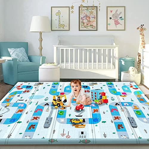 Foldable Baby Play Mat Foam Baby Mat for Floor with Travel Bag