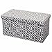 Otto & Ben Folding Toy Box Chest with SMART LIFT Top, Mid Century Upholstered Ottomans Bench Foot Rest, Moroccan Grey