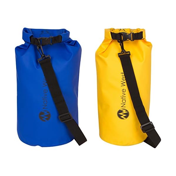 Dry-Bag-2-Pack-With-Shoulder-Strap-Waterproof-Floating-Dry-Gear-Bags-for-Boating-Kayaking-Fishing-Rafting-Swimming-Camping-Hiking-Rafting-SUP-and-Snowboarding-Dry-Compression-Sack-with-High-Quality-Ro