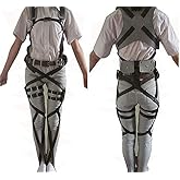 HiRudolph 1 X Cosplay Attack on Titan Shingeki no Kyojin Recon Corps Belt Hookshot Costume, Browen, free size