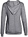 PRIMODA Women Fall Hoodies Elephant Print Long Sleeve Pullover Casual Tops with Pocket(Light Grey,M)