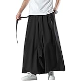 Seidarise Men's Wide Leg Casual Harem Linen Japanese Yoga Harem Pants Hip hop Joggers Baggy
