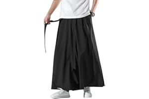 Seidarise Men's Wide Leg Casual Harem Linen Japanese Yoga Harem Pants Hip hop Joggers Baggy
