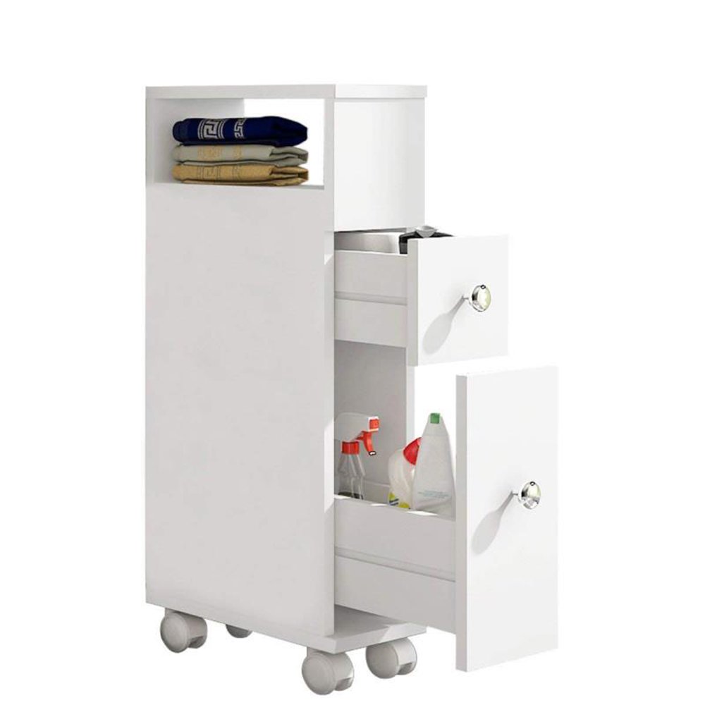 Happyhome Bathroom Kitchen Corner Rolling Trolley Side