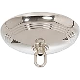 B&amp;P Lamp&reg; Nickel Screw Collar Ribbed Ceiling Light Canopy Plate Kit