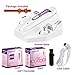 Painless Women's Hair Removal 5 in 1 Rechargeable Portable Hair Remover Electric Trimmer Hair Epilator for Face Eyebrow Nose Armpit Legs Bikini Line Ladies Shaver- Wet & Dry Use ( Purple )