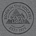 Coors Light T-Shirt - Born in The Rockies Coors Beer Shirt (Graphite) (X-Large)