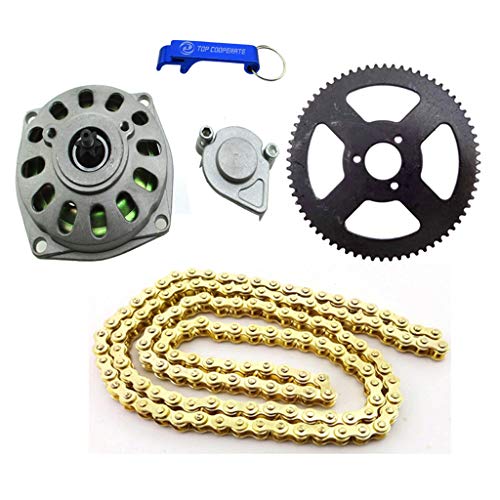 TC-Motor 6 Tooth Clutch Drum Gear Box 68 Tooth Rear Chain Sprocket 25H Chain (136 Links) For 2 Stroke 47cc 49cc Minimoto Pocket Bike 4 Wheeler Quad ATV