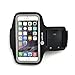 SAIFCASE Sports Armband for iPhone 7/6s for Running (Black) - SUPPORTS TOUCH ID & COMES WITH BUTTON HOLES - Designed from Eco-Friendly Neoprene Material - Bonus Key Slot