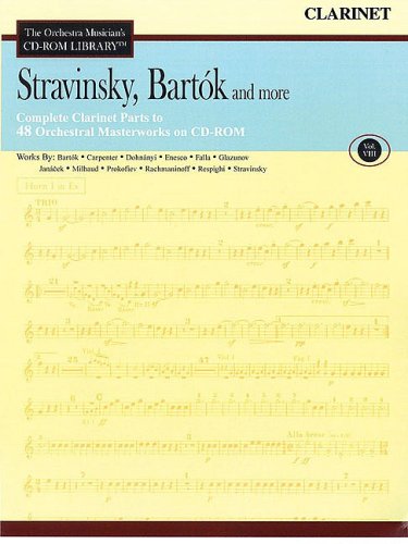 Stravinsky Bartok And More Vol. 8 Clarinet Orchestra Musician's CD-ROM Library