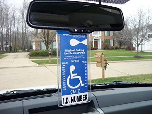 image for Mirortag Silver Plus 2 Hooks by JL Safety- Handicap Tag Holder Magneti