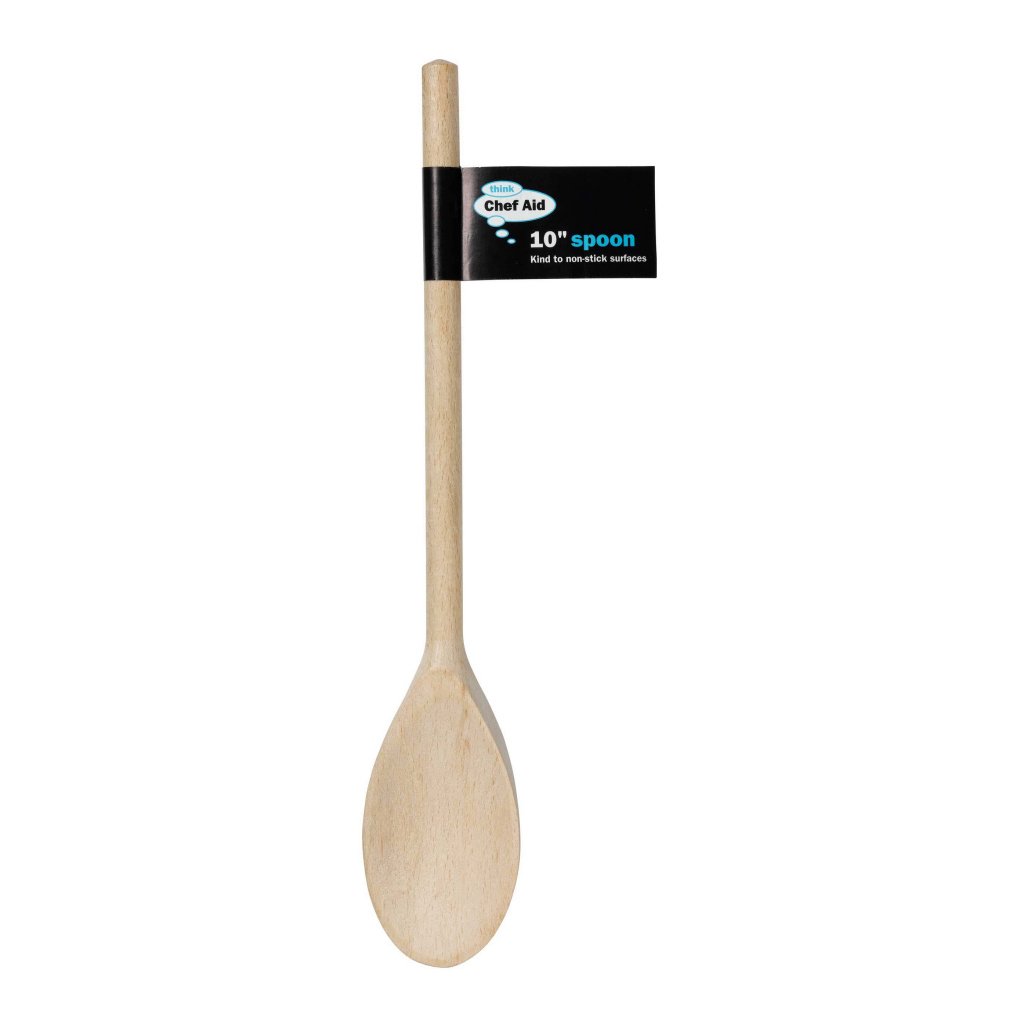 Chef Aid 14 Inch Spoon, Perfect for home Baking and Cooking, Crafted with a oval spoon edge for ease of use and sourced from well managed forests, Non Stick Friendly Kitchen Essential