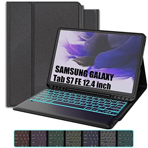 CRIBUN Keyboard Case for Samsung Galaxy Tab S7 FE Inch