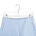HOUSE DAY 100 Pack 14 inch Clear Plastic Skirt Hangers with Clips, Skirt Hangers, Clip Hangers for Pants,Trouser Bulk Plastic Pants Hangers