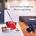 Woodsam Magic Spin Mop - 2017 UPGRADED VERSION - Design for Housewife&Senior - Easy Press Mop Bucket Set - Stainless Steel Wringer and Cushion Handle - 360° Rotation - Liquid Drain Plug