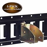 4 E-Track Wood Beam End Socket Shelf Brackets w/E Track Fittings, for 2x4 & 2x6 in Truck, Trailer, Van, RV, Cargo Tie-Down Systems, ETrack Tiedowns for Custom Load Bar, Handmade Cabinet, Shelves