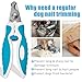 Sharp Dog Nail Clippers Trimmers with Quick Sensor, Pet Nail Clippers with Safety Guard for Small Large Dogs and Cats, Dog Nail Trimmer for Thick Nails with Free Nail File & Dog Toothbrushes (Blue)
