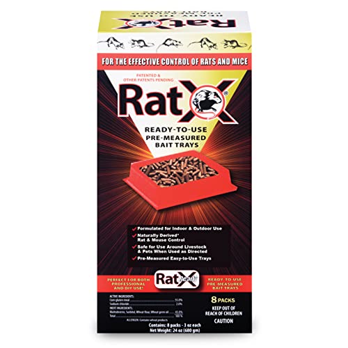 EcoClear Products 620106, RatX Ready-to-Use Pre-Measured 3 oz. Bait Trays, 8-Pa…
