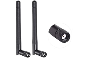 CORONIR Dual Band WiFi 2.4GHz 5GHz 5.8GHz 3dBi MIMO RP-SMA Male Antenna for WiFi Router Signal Booster Repeater Wireless Network Card USB Adapter Security IP Camera Video Surveillance Monitor - 2Pack