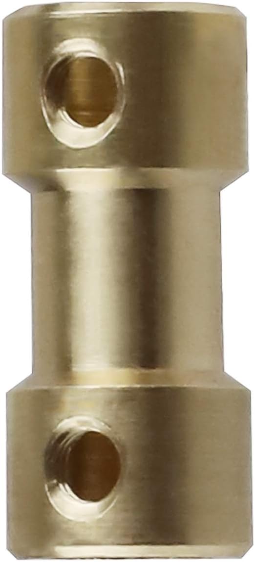 Xnrtop 6mm to 6mm Brass Connector Copper DIY Motor Flexible Shaft Coupling Joint Connector With Screws for RC Model Motor(10 of Pack) - - 