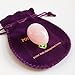 Rose Quartz Egg, Small Size, Predrilled, with Certificate and Instructions, Pink Love Stone, for Women to Strengthen Yoni Pelvic Floor Muscles & Counter Urinary Incontinence Polar Jade