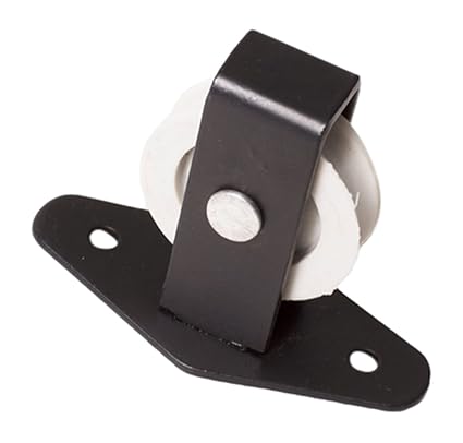 Bulk Hardware BH02120 Einzelne aufrechte Riemenscheibe mit Rad, Schwarz Weiß