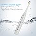 Electric Toothbrush Rechargeable Sonic Toothbrush 4 Hours Charge Minimum 30 Days Use with 3 Replacement Heads 5 Optional Modes Achieve Whiter Healthier Teeth Water Proof white by Deripus