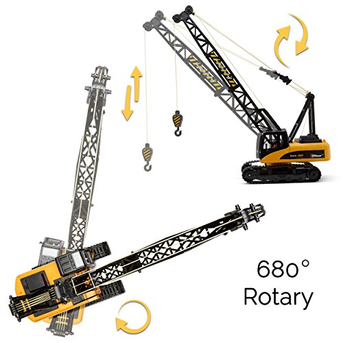 Top Race 15 Channel Remote Control Crane Toy, Proffesional Series, 114