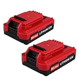 Biswaye 2 Pack 2.0AH 20V MAX Replacement Lithium Ion Battery for Porter Cable 20V Cordless Power Tools Battery PCC685L PCC680L PCC682L PCC685LP