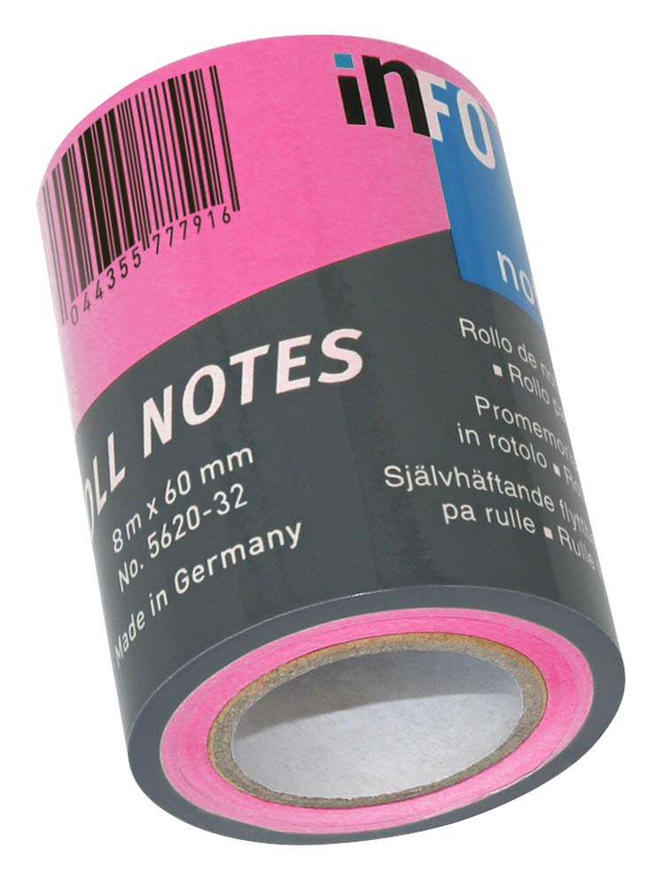 inFO 5620-32 Sticky Note Roll Neon Pink