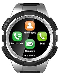 techcomm v11s Bluetooth SmartWatch con 3dg sensor, Fitness Tracker, podómetro, sleep Monitor y cámara incorporada, Plateado