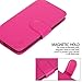 Moto X Pure Edition Case, Moto X Style Case, Style4U Premium PU Leather Stand Wallet Case with ID Credit Card / Cash Slots for Motorola Moto X Style / Pure Edition (2015 Release) + 1 Stylus [Hot Pink]