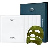 Whamisa Organic Algae Kelp Facial Sheet Mask, De-Puffing, Deep Hydration, Calming, Moisturizing, Fermentation, Korean Skin Care (5 PCS/Pack)